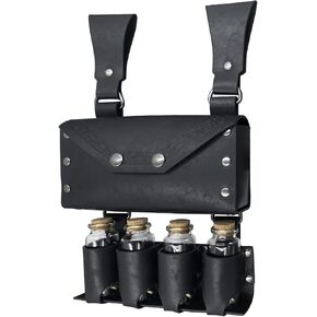 6 Pcs Women Renaissance Accessories Leaf Belt Bag, Medieval Viking Leather Belt, Potion Bottles, Skirt Hikes Accessories, Ren Faire Belt Pouch, Fairy Belt, Cosplay