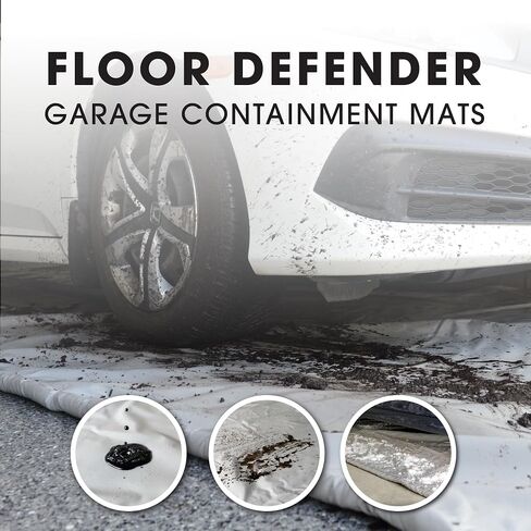 سجادات أرضية المرآب من Floor Defender للثلج والجليد والمطر والطين - سجادات احتواء المرآب شديدة التحمل (سيارات الدفع الرباعي، حجم الشاحنات: 8 × 21 بوصة) in Saudi Arabia