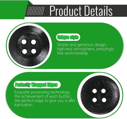 Resin Sewing Buttons,15mm Sewing Round Shirt Button for Crafts，DIY and Clothes Sewing (Black,50pcs) in Saudi Arabia