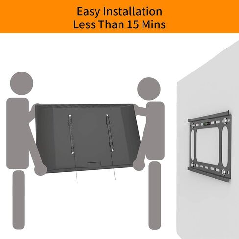 Gibbon Mounts Fixed TV Wall Mounts- Low Profile TV Bracket Mounts for Most 42-100" LED/LCD Flat Screen TVs, 0.63''Ultra Slim, Max.VESA 800X600, Up to 220lbs Capacity in Kuwait