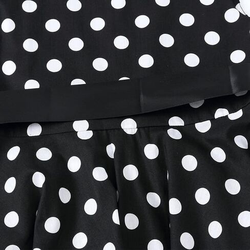 Girls Cap Sleeve 50s Style Dress Girls Vintage Dresses Audrey 50's Retro Dress 1950s Polka Dot Rockabilly Swing Party Dresses in Saudi Arabia