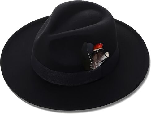 BABEYOND Fedora Hats Cap for Men Women Wide Brim Hat 1920s Gatsby Panama Costume Accessories in Saudi Arabia