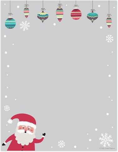 Pine And Berry Holiday Letterhead / 50 Sheets 8.5" x 11" Watercolor Winter Design/Bold And Modern Christmas Paper in Saudi Arabia