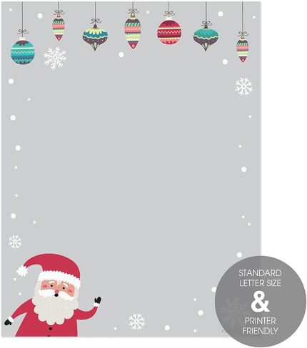 Pine And Berry Holiday Letterhead / 50 Sheets 8.5" x 11" Watercolor Winter Design/Bold And Modern Christmas Paper in Saudi Arabia