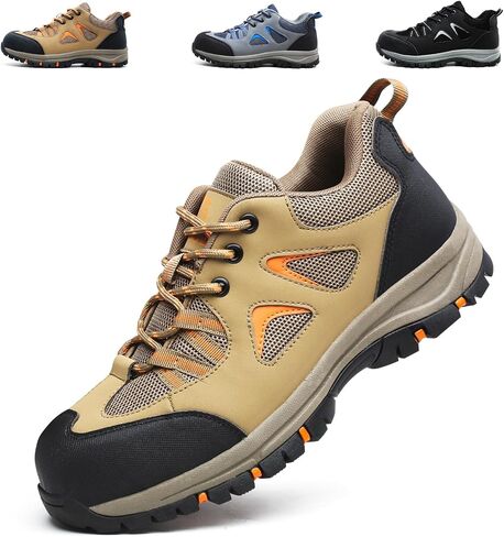 ISOOUS Steel Toe Shoes for Men Women Safety Composite Toe Sneakers Lightweight Comfortable Non Slip Resistant Work Shoes for Men Utility Indestructible Industrial Construction Shoes in Saudi Arabia