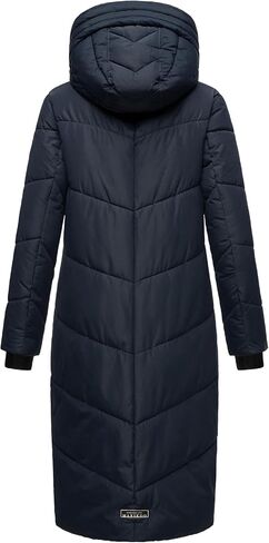 معطف شتوي طويل للسيدات من Marikoo مع غطاء رأس وياقة من الفرو الصناعي قابلة للفصل | جاكيت مبطن للنساء | نادري السادس عشر XS-XXL in Kuwait