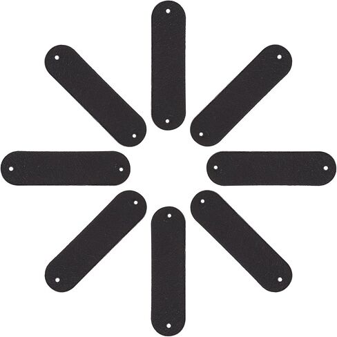 GORGECRAFT 100Pcs Handmade Leather Labels Faux Leather Blank Tags with Holes for Jeans Shoes Bags Garment Embellishment DIY Crafts Knitting Hats Clothing Sewing Accessories, White in Saudi Arabia