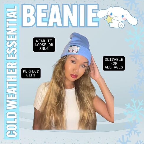 Kawaii Beanie Knitted Hats Fall Autumn Winter Outdoor Cap for Women Girls Unisex Anime Cute Bunny Dog Cat in Saudi Arabia