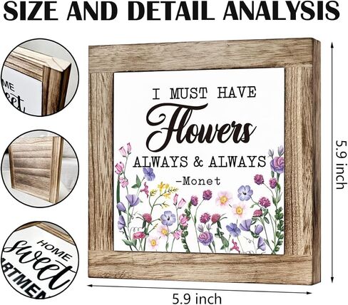 ديكور الربيع، لافتات صندوق خشبي لديكور المنزل، ديكور جداري على شكل زهرة، فن جداري على شكل زهرة، علامة خشبية ملهمة، ديكور منزل المزرعة، لافتة خشبية معلقة لساحة الحديقة في الهواء الطلق، يا له من عالم رائع in Kuwait