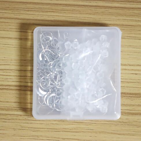 Excerllent Quality Earring Findings for Jewelry Making, 100 pcs/50 pairs Earring Hook with Earring Backs, Earring Wire White Gold in Saudi Arabia