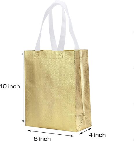 LOOKSGO 12 Pcs Non-woven Reusable Gift Bags With Handles for Party Favor 8W x 4L x10H Size in Saudi Arabia
