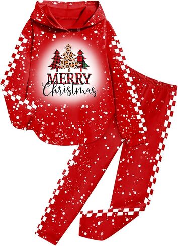 KANGKANG Girls Clothes Fall Winter Outfits Graphic Hooded Sweatsuits Sweatpants 2Pcs Set in Kuwait