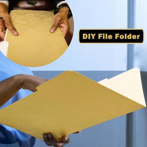 50 Sheets Gold Shimmer Metallic Cardstock Paper - 8.5" x 11" Metallic Paper Square, Golden Foil Mirror Board for Scrapbook, Card Making, Weddings & Birthdays Invitations (250gsm) in Kuwait