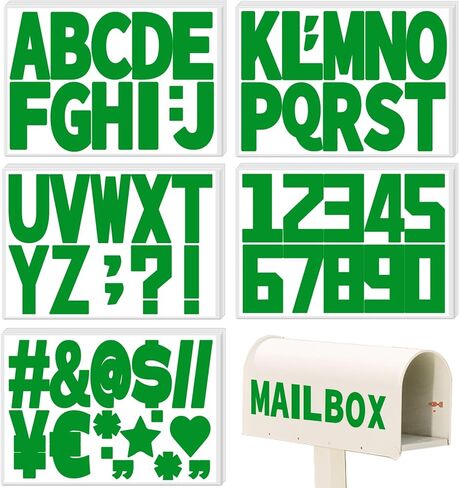 Starboling Letter Stickers,3 inch 40 Sheets Green Alphabet Sticker,Self Adhesive Vinyl Letter Stickers Mailbox Numbers,Self Adhesive Letters Stickers for Bulletin Boards Classroom Home Decor in Saudi Arabia