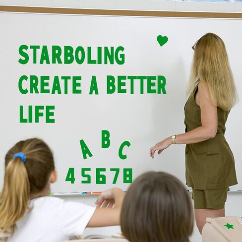 Starboling Letter Stickers,3 inch 40 Sheets Green Alphabet Sticker,Self Adhesive Vinyl Letter Stickers Mailbox Numbers,Self Adhesive Letters Stickers for Bulletin Boards Classroom Home Decor in Saudi Arabia