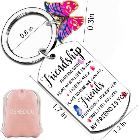 OEHEDOU Friendship Gifts For Women Birthday Gifts For Women Friends Friendship Keychain Best Friends Birthday Gifts For Her in Kuwait