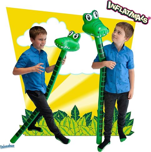 Crocodile from Deluxebase. Inflatable Blow up Alligator. Perfect Inflatable Alligator Toys, Party Gifts, Birthday Decoration and Kids Party Favors. Great for Alligator Party Supplies. in Saudi Arabia