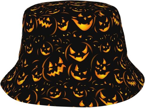 Halloween Bats Fisherman Cap Halloween Hat Pumpkin Bucket Hats for Women Men Caps Halloween Bucket Hat in Saudi Arabia