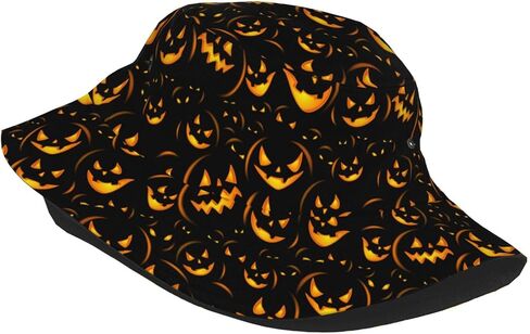 Halloween Bats Fisherman Cap Halloween Hat Pumpkin Bucket Hats for Women Men Caps Halloween Bucket Hat in Saudi Arabia