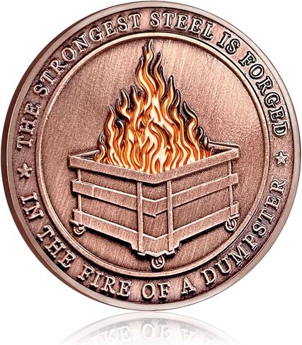 CHURYUML Dumpster Fire Coin ميدالية مرحة لتقدير الموظفين، هدايا هدية لزملاء العمل، هدايا مكتبية مضحكة للرجال والنساء، زملاء العمل، هدايا ملهمة لديكور المكتب in Kuwait