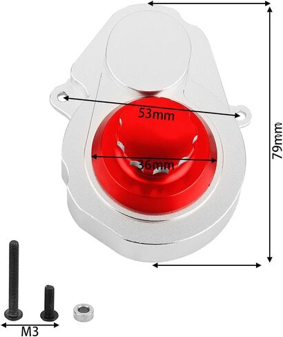Aluminum Gearbox Housing Cover for Traxxas 1/10 Slash 2WD RC Upgrades Parts,Transmission Case Housing Differential Shell (Black) in Saudi Arabia
