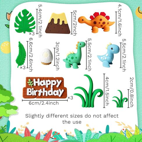 JeVenis Luxury Little Dinosaur Cake Decorations Dinosaur Cupcake Topper Little Dinosaur Cake Toppers for Birthday Baby Shower Party Supplies in Kuwait