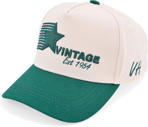 Vintage Havana Trucker Hats Women & Men | Western Retro Snapback Hat | Cute Trendy Fashion Baseball Cap | Tan Green Brown Red in Saudi Arabia