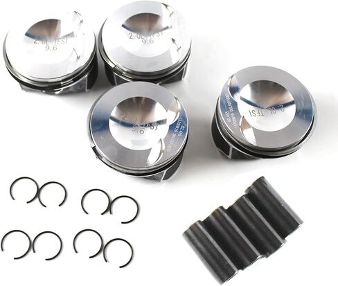 06H107065DD 06H107065DM 4x مجموعة مكبس مطورة Φ23mm تناسب 2012-2013 Jetta Tiguan، لـ 2011-2013 A3 A4 A5 A6 Q3 Q5 TT Piston Kit، مع ضمان لمدة 6 أشهر in Saudi Arabia