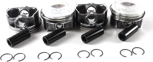 06H107065DD 06H107065DM 4x مجموعة مكبس مطورة Φ23mm تناسب 2012-2013 Jetta Tiguan، لـ 2011-2013 A3 A4 A5 A6 Q3 Q5 TT Piston Kit، مع ضمان لمدة 6 أشهر in Saudi Arabia