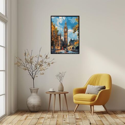 ARNLRDYA San Francisco Paint by Numbers Kit for Adults-Red Golden Gate Bridge Adult Digital Painting,America City Paint by Number for Adults Perfect for Gift Home Wall Decor Unframed(16inch×20inch) in Saudi Arabia