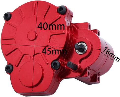 Complete Metal Transmission Gearbox with Gear for FMS FCX24 1/24 RC Crawler Upgrade Parts (Black) in Saudi Arabia