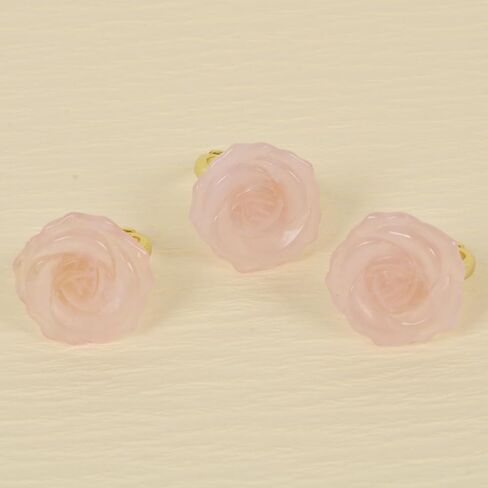 Justinstones Carved Natural Gemstone Daisy Flower Promise Ring 25mm Romantic Rose Bud Adjustable Stacking Ring Gift For Her (Adjustable size:8 to12) in Saudi Arabia