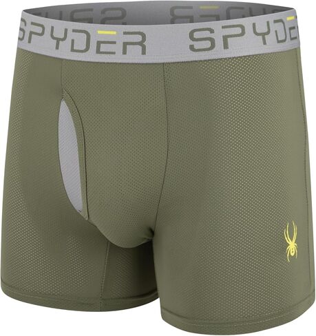 Spyder Performance Mesh Mens Boxer Briefs Sports Underwear/Fly Front in Kuwait