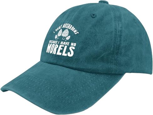Baseball Caps I Hunt Mushrooms Because I Have No Morels Baseball Cap, Vintage Caps for Men Cyan Blue in Saudi Arabia