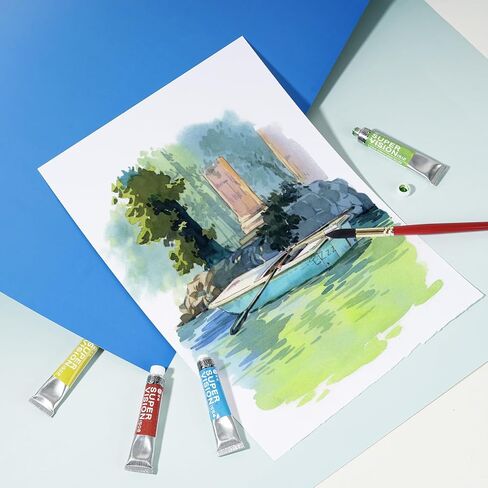 SUPER VISION Watercolor Paint Set Master Artist Grade, 48 Colors x 8ml Watercolor Paint Tubes, Professional Watercolors Made from Mineral Pigments and Gum Arabic in Kuwait