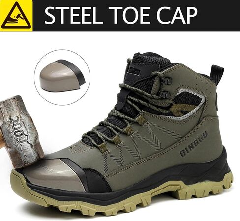 Steel Toe Boots for Men Waterproof Safety Work Boots，Comfortable Mens Industrial & Construction Boots in Kuwait