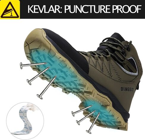 Steel Toe Boots for Men Waterproof Safety Work Boots，Comfortable Mens Industrial & Construction Boots in Kuwait