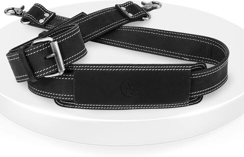 حزام حقيبة جلدي من NJ Leatherworks، حزام كتف بديل قابل للتعديل مع خطافات دوارة عالمية لحقائب المراسلة/الكمبيوتر المحمول in Saudi Arabia
