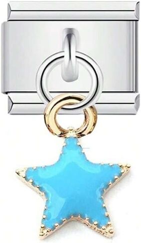 Italian Charms Bracelet Stainless Steel 9mm Link DIY Module Moon And Star Jewelry in Kuwait