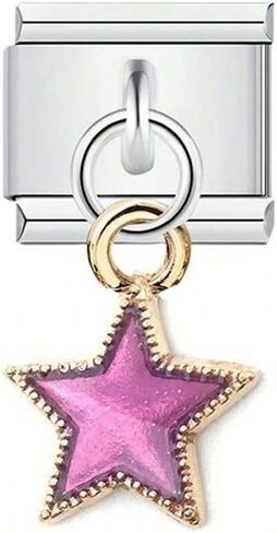 Italian Charms Bracelet Stainless Steel 9mm Link DIY Module Moon And Star Jewelry in Kuwait