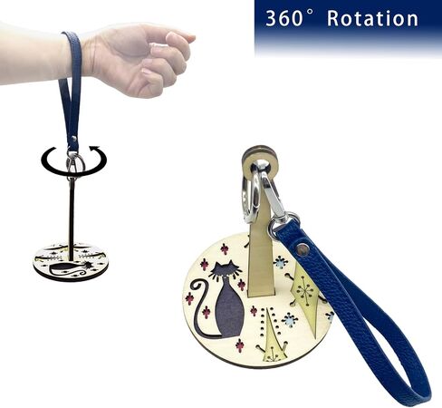 Portable Wrist Yarn Holder, Wood Wrist Yarn Ball Holder for Crocheting Knitting,Yarn Holder with Leather Wristband Yarn Minder Crochet Gift for Crafters in Saudi Arabia