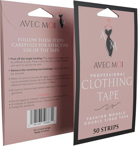 Professional Double-Sided Clothing Tape Fashion Tape for Models, Performers, and Stylists by Avec Moi. Just Released on Amazon. The Fashion Industry's Trusted Brand is Now Publicly Available. in Saudi Arabia