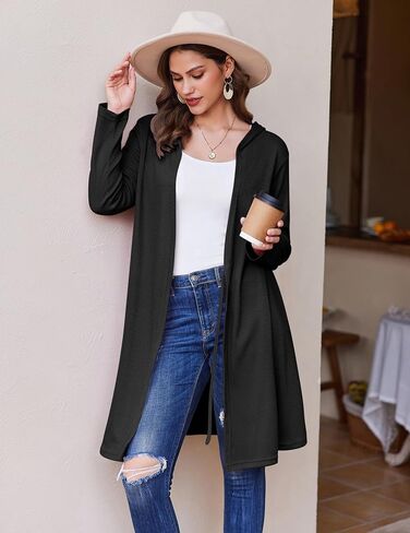 Ekouaer Robes for Women Waffle Knit Hooded Bathrobe Lightweight Robe Soft Knee Length Sleepwear with Pockets in Saudi Arabia