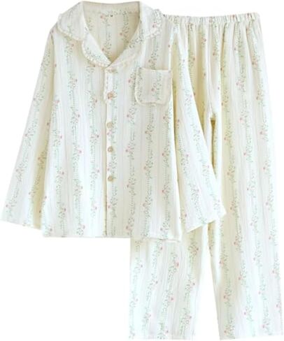 Vhitler Linen Set Coquette Womens Pajamas Set Summer Lounge Sets for Women Old Money Aesthetic in Kuwait