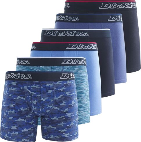 Dickies Mens Underwear 6 Pack Boxers for Men Breathable Cotton Boxer Briefs in Saudi Arabia