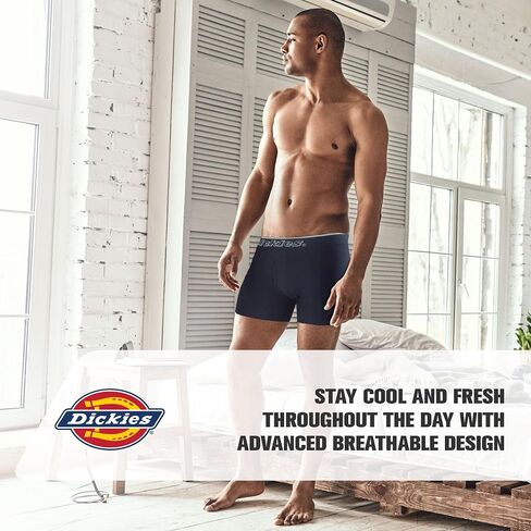 Dickies Mens Underwear 6 Pack Boxers for Men Breathable Cotton Boxer Briefs in Saudi Arabia