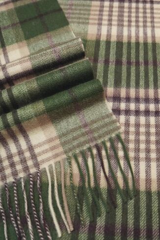 100% Lambswool Scarf - Plaid Tartan Check Soft Warm Scarf, Gift for Women and Men in Saudi Arabia