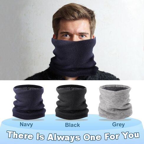 وشاح شتوي، وشاح بلوفر، طبقة مزدوجة، وشاح محبوك دافئ، مناسب لهدايا الرجال والنساء in Kuwait