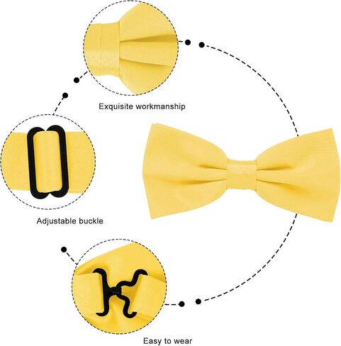 Wedding Set:Y-Back Suspender and Bowtie Handkerchief Set with Matching Women Hair Bow-Suspender for Wedding in Saudi Arabia