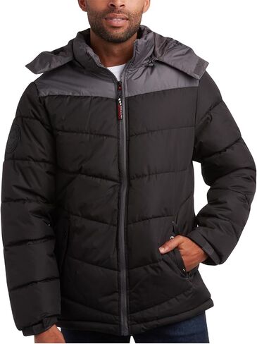 سترة منتفخة للرجال من CANADA WEATHER GEAR - معطف شتوي فقاعي - سترات خارجية مقاومة للماء للرجال (M-XXL) in Saudi Arabia